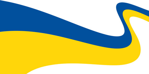 Ukraine flag on a white background. Vector illustration.