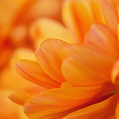 Obraz premium Delicate orange flower petals display intricate patterns and textures, evoking feelings of warmth.