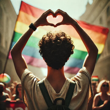 pride hand heart