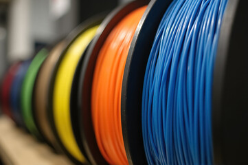 Vibrant Collection of 3D Filaments in Various Colors for Creative Projects