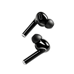 black wireless ear pods (buds)