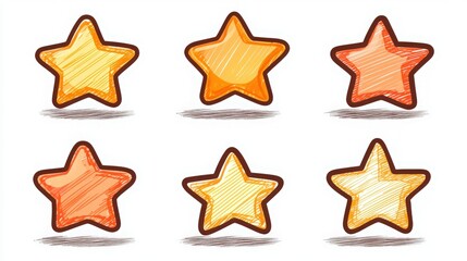 Obraz premium Colorful Star Illustrations for Your Design Needs