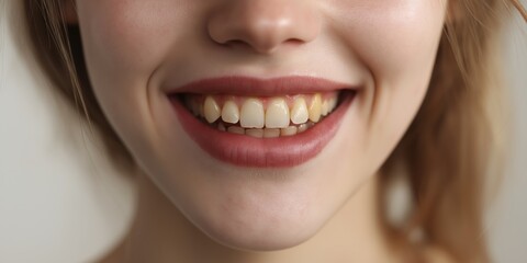 Fototapeta premium Closeup of European Female Model with Confident Smile