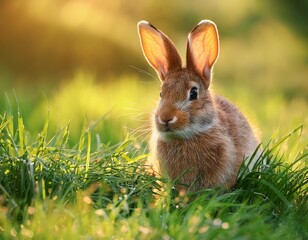Fototapeta premium rabbit in the grass