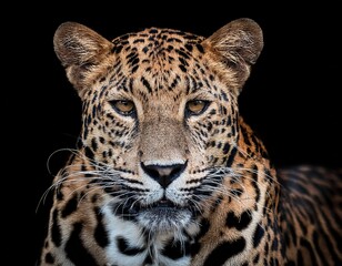 Obraz premium leopard in front of white background