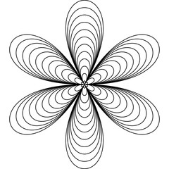 black and white abstract flower