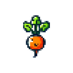 Obraz premium Pixel beet icon. Logo vegetable beet in pixel style 80s, 90s. Food beet for games, websites, animations. 8bit icon. Vector vintage retro beet icon.