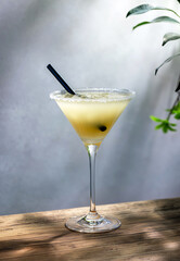 glass of cocktail pina colada