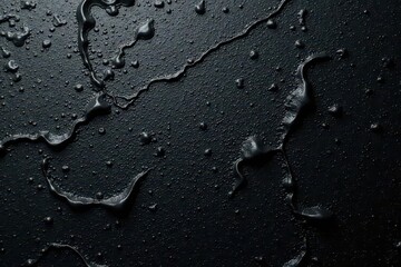 Deep black metal sheet, uneven surface, showing dents , grunge, dark grey, dent