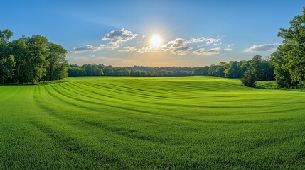 Panoramic Golden Meadow