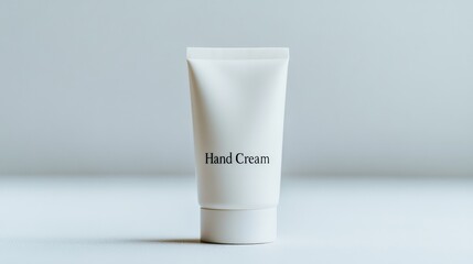 hand cream tube on white surface