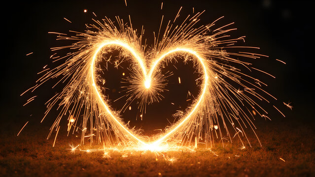 Slow-motion sparkler trails. Abstract shapes with sparklers. Ultra realistic sparkler animations. Captivating sparkler light effects.
