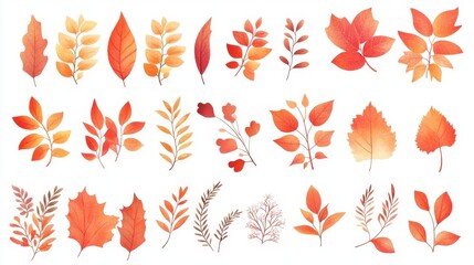 A set of vector borders with autumn leaves. These borders can be used to decorate greeting cards, banners, washi tape, and other Thanksgiving Day items.