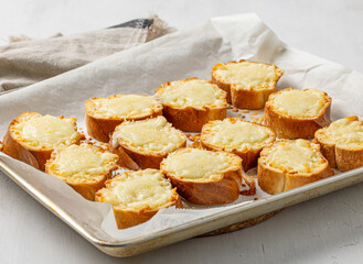 freshly baked cheese toasts