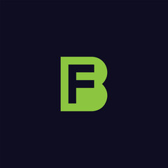 Fototapeta premium letters bf, fb text logo design vector