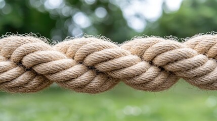 Fototapeta premium Close-up of braided rope outdoors