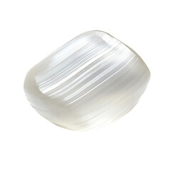 Polished Selenite Crystal Glass Knob Isolated on Transparent Background