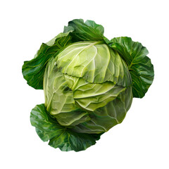 Fresh Green Cabbage Isolated Black Background Vegetable Food Healthy Eating