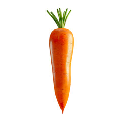 Single Orange Carrot Black Background Fresh Vegetable Healthy Food,