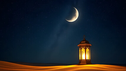 Fototapeta premium islamic Vintage candle emblem with flames and decorative ornaments