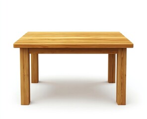 Simple wooden table isolated on white. (1)