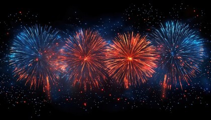 Fototapeta premium Fireworks with glowing AR safety and design, vibrant night sky setting, dynamic lighting, photorealistic