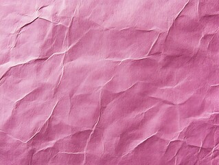 A closeup view of pink paper with creases and wrinkles