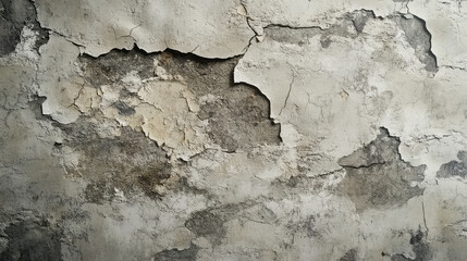 Obraz premium A minimalist composition featuring a cracked and peeling painted wall