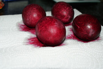 Painted eggs for Easter, Orthodox Easter holiday. Dragon egg.	