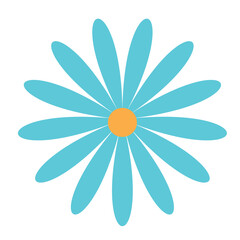 Blue daisy flower