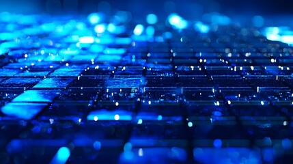 Obraz premium Blue solar panel close up for background