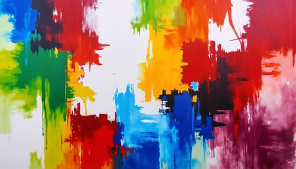 Fototapeta premium Energetic abstract painting with bold colors and expressive brush strokes