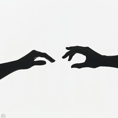 Silhouette of hands reaching out