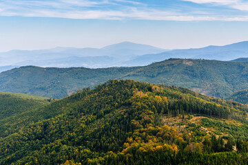 autumn landscape with mountains
