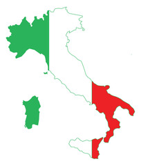 Maps of France with Italy Flag Europe Country