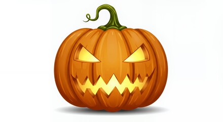 A carved pumpkin with a spooky face, symbolizing Halloween festivities.