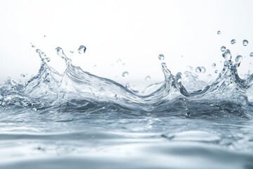 Water Splash with Dynamic Droplets and Ripples