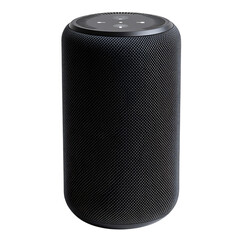 A Sleek Smart Speaker with Cylindrical Design Isolated on Transparent Background