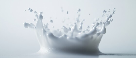 milk crown splash on white background