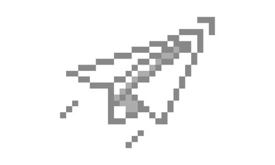 pixel art of plane paper icon