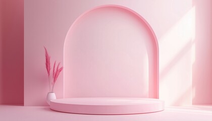 Luxurious Abstract Podium Cosmetic: A Classic Option For Branding And Product Presentation Through High-Quality Rendering. A Must-Have!