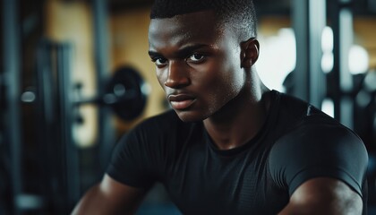 Obraz premium Athletic Guy Working Out At The Gym: A Man With An Active Lifestyle Who Enjoys Exercising And Staying Fit In A Gym Setting.
