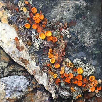 Nature's palette: lichens paint rocks