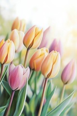 Fototapeta premium Beautiful tulip flower in Spring.