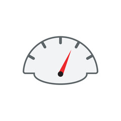 Speedometer flat icon vector design. Modern technology, automotive speedometer, accelerate measuring vector design illustration. 