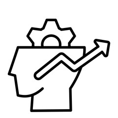 Mindset icon, Self Development, productivity