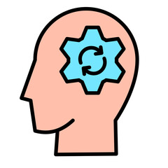 Mindset icon, Self Development, productivity