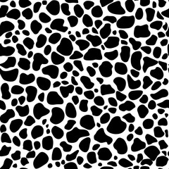 Seamless leopard, cheetah pattern, cat spots on white background, realistic vector texture, leopard fashion design