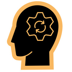 Mindset icon, Self Development, productivity