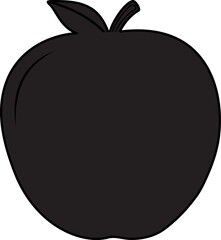 Black Apple Silhouette Icon
-Minimalist Black Apple Shape
Stylized Silhouette of an Apple